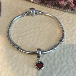 Pandora Bracelet and Red Heart vintage